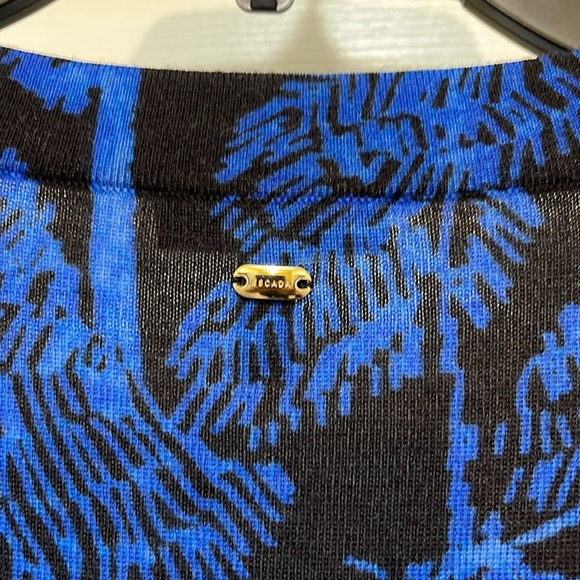 Escada -  Blue and Black Long Cardigan Sweater/ Dress size XL - Picture 4 of 5